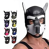 [YAYAMIYA] 犬 かぶりもの フルフェイス マスク ワンちゃん フェイクレザー DOG コスプレ 犬マスク 着ぐるみ 衣装 パーティー ハロウィン ＳＭグッズ (赤い色【XL】) [並行輸入品]