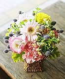 アレンジメントフラワー 生花 ギフト Mサイズ イメージ(可愛い) 大臣賞受賞デザイナー おまかせアレンジメント