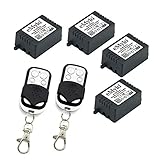 eMylo AC 220 V-230 V-240 V 1000 W 1チャネルRFリレースマートワイヤレスリモートコントロールライトスイッチ433 MHz送信機with 4pcs 1 CH受信機