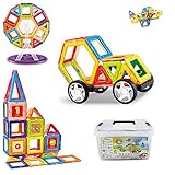 磁石ブロック 72ピース 知育玩具 磁気おもちゃ マグネット3D立体パズル 観覧車 magnetic building blocks with Ferris wheels