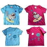 お見合い サーフィン羊 ペアルック Ｔシャツ キッズ 出産祝い (80, ピンク)