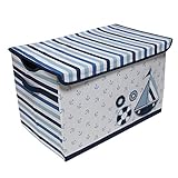 Bacati Little Sailor Storage Toy Chest, Blue by Bacati
