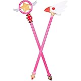 Yincoconaifu カードキャプターさくら さくらカード編 木之本桜 封印の杖 星の杖 コスプレ道具 PLA製 魔法の杖 75cm 杖 ステッキ ピンク色 コスプレ 小物 コスチューム用小物 グッズ おしゃれ きのもと さくら 癒し系 可愛い 