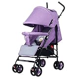 QXmEi軽量babypushchair新生児、幼児用折りたたみstroller-from Birth to 15 kg パープル 02170