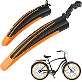 自転車用フェンダー クロスマッドガード セット サイクル フロントリア 泥よけ 前後セット泥除け 汎用 角度調整可能 簡単取り付け ロードバイク/クロスバイク/子供用どろよけ MTB BMX 20"/22"/24"/26" 700C（ホワイト）