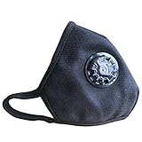 汚染防止軍用級N99防塵マスク　フィルター機能付きマスク　洗濯可能マスク　ろ過片換え可能マスク　男女通用ブラック