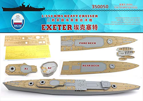 シップヤードワークス 1/350 イギリス海軍 重巡洋艦 HMS エクセター 用木製甲板(FOR トランぺッター)