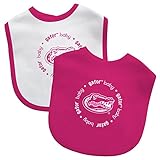 Florida Gators Infant Girls 2 - Pack Bibs – NCAAホワイト/ピンクBabyギフトセット