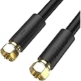 Postta アンテナケーブル 2M 同軸ケーブル S-5C-FB（RG6) 4K8K 地デジ・BS・CS・CATV放送対応 金メッキプラグ F型プラグ ブラック