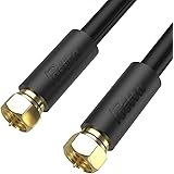 Postta アンテナケーブル 2M 同軸ケーブル S-5C-FB（RG6) 4K8K 地デジ・BS・CS・CATV放送対応 金メッキプラグ F型プラグ ブラック
