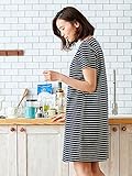 Angeliebe エンジェリーベ オリジナル 産後用 授乳服 添い乳 チュニック ワンピース 犬印本舗 Fairy コラボ商品 M ～ L ネイビー ボーダー 30110 30110202