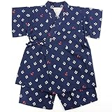 putty(プッティー)マリン柄 甚平スーツ上下 110cm ネイビー 720908 サザンクロス 日本製 綿100% トドラーサイズ