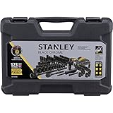 Stanley stmt72254 W 123pcブラッククロームユニバーサルMechanicのツールセット