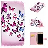 OMATENTI Galaxy S6 Edge 用 PUレザー手帳型ケース [無期限生涯補償付き] Samsung Galaxy S6 Edge 財布型 スタンド機能 マグネット 手作り ハンドメイド