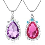 [GIZMAC] ちいさなプリンセスソフィアのお守りとプリンセスエレナのネックレス 2個 ツインシスター ステンレス鋼 ティアドロップネックレス マジック