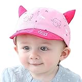 【SEBLES】ベビー 赤ちゃん 男の子 女の子 キャップ 猫 キャット ねこ カジュアル 耳付き カラフル 可愛い コットン 綿 UV 紫外線 6-12ヶ月(Bタイプ)