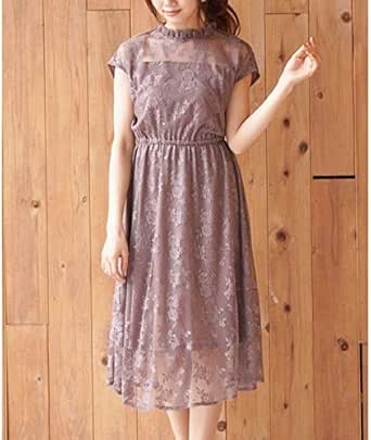 Amazon Co Jp アール ピー エス R P S 花柄レースフレンチスリーブワンピース 服 ファッション小物