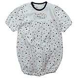 《年間定番》Babbun(バブーン)【日本製】天竺JQビビットクマPtコンビドレス 50cm~60cm/ネイビー NO.KK-31-2535