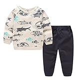 （ディゾン）dizoon 子供服 寝巻き 長袖 パジャマ キッズパジャマ 綿100％ 男の子 子供ルームウェア 長袖 tシャツ ボーダー 上下セット 秋 冬 マグロ 90cm 100cm 110cm 