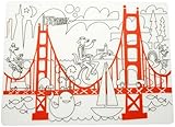 modern-twist Kids Mark-Mat Silicone Coloring Placemat, Fun on the Golden Gate by modern-twist