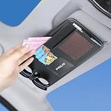 プリウス 専用 車 バイザー サンバイザー 収納 大容量 サングラスホルダー PRIUS 新型 プリウス 60系 50系 30系 に適用 カスタム 内装 パーツ カスタム カー用品 便利グッズ 車内 収納 スリム型 サンバイザーポケット サングラスホルダー カードホルダー 安全運転 カードホルダー 小物入れ アクセサリー (ブラック 1個)