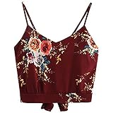 Plojuxi シャツ 上着 レディース ノースリーブ 花柄 ボーダー柄 シフォンシャツ タンクトップ インナーウェア 無袖 ラウンドネック トップス ブラウス おしゃれ ファション かわいい セクシ