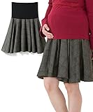 Sweet Mommy マタニティスカート グレンチェック ボトム コットン混ウエストリブ 裏地付き ベルトループ付き あったか 大きいサイズ ズボン 産前産後 マタニティ 秋 冬／ブラウンチェック／