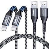 SUNGUY iPhone 充電ケーブル 1M 2本セット ライトニングケーブル MFi認証済み ナイロン高耐久 断線防止 Lightning ケーブル 2.4A急速充電 アイフォン充電ケーブル データ転送同期 Carplay対応 充電器 コード iPhone 14 13 12 XR XS iPhone 8 7 6 SEなどに対応 1m グレー
