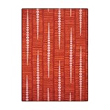 Joy Carpets Kid Essentials Recoil Teen Area Rugs 64-Inch by 92-Inch by 0.36-Inch Red [並行輸入品]