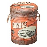 東谷 ペール缶スツール イス 椅子 収納ボックス JAM-231 (オレンジ)