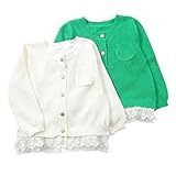 dolcina(ドルチーナ) ニットカーディガン (80～140cm) キムラタンの子供服 (33382x33582-161a) グリーン 95