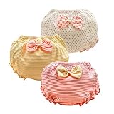 Jieyaベビー下着for Toddler Girls bow-knotブリーフショーツ、3パック