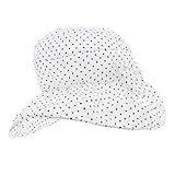 B Blesiya ベビー小物　ベビーキャップ　ベビー帽子　スイムキャップ　ベビーハット　太陽の帽子　UVカット　サンバイザー付き　全5色 - 白