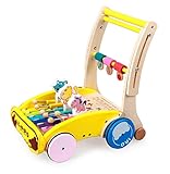 【 Alnair 】 手押し車 知育玩具 木製 木のおもちゃ 木琴 音 歩行補助 子供 おもちゃ 【 送料無料 】
