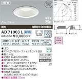 コイズミ照明 屋内屋外兼用パネルシリーズダウンライト調光タイプ(白熱球100W相当)昼白色 AD71003L