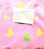 1 X Pink with Colorful Hearts Baby Girls Nursery Fleece Blanket by Bean Sprout [並行輸入品]