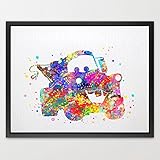 Dignovel Studios 11X14 mater car disney watercolor print Cartoon art Nursery decor Kids Art Print Bi