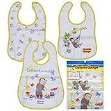 【お買い得な３枚組】【本体綿100％】2018年 春物 おさるのジョージ エプロンセット Curious George 福袋 イエロー◇フリー
