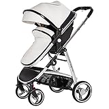 Feemom(フィーマム) ベビーカー 両対面ベビーカー 高級感 アルミフレーム 軽量 57cmハイシート ワンタッチ 折り畳み簡単 コンパクト 日よけ UVカット 快適乗り心地 1ヶ月~3歳頃対象 