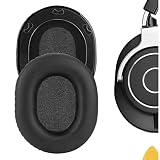Geekria イヤーパッド互換性 パッド オーディオテクニカ Audio-Technica ATH-M70X ヘッドホンに対応 パッド イヤー/イヤーカップ (プロテインレザー/黒)