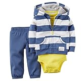 カーターズ Carter's ロンパース ボディスーツ カーディガン パンツ 豪華3点セット 男の子 3-Piece Cardigan Set 3M (55-61cm) [並行輸入品]