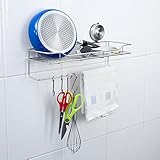 タオルバー付きの吸盤トイレバスルーム棚浴室の棚収納ラック強いお忍び