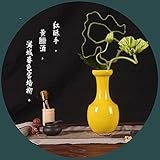 BAGEHUA 新しい中国の人工の花ポピーの花のティーテーブルテーブルトイレモデル・ルームの温度セラミックフラワーシミュレーション、短い段落