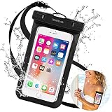 防水ケース スマホ用 防水ポーチ スマホ 【強化版 防水等級IPX8 指紋認証 】 スマホ全機種対応 完全防水 防水携帯ケース タッチ可能 水中撮影 潜水 温泉 スキー 水泳など適用 (指紋認証付きタイプ)