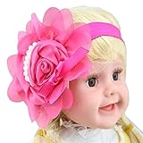 Tonsee ベビー ガールズ ヘッドバンド 赤ちゃん かわいい パール 花 髪飾り 記念日 出産祝い ヘアバンド