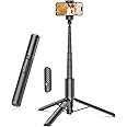Gahenwo Selfie Stick (170 cm Integrated Storage), Smartphone, Tripod, Smartphone Stand, Long Tripod, Selka Stick, Long Remote Control Included, 59.1 inches (150 cm), Compact, Lightweight, Stable,