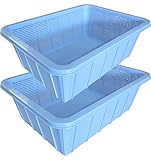 高強度！業務用バスケット(カゴ)ブルー【日本製】2個セット 医療機関にもOK