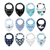 iZiv 12枚ベビービブ【食事用スタイ】防水よだれかけベビー0-2歳（カラー5）