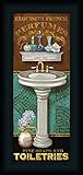 Francais de bain II Conrad Knutsen French Perfumeバスルーム用装飾フレームプリント壁アート装飾画像 GOG-GOGP14910-WB-8x20