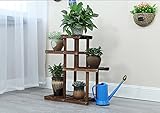 フラワースタンド・園芸ラック 木製植物フラワーディスプレイスタンド木製ポットシェルフ収納棚屋外屋内ポットホルダー フラワーディスプレイスタンド (色 : B)